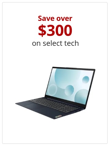 Save over $300 on select tech