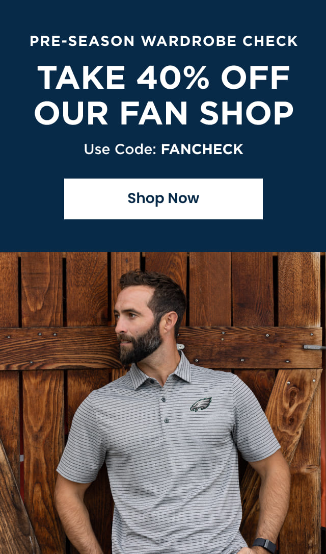 Pre-Season Wardrobe Check - Take 40% Off Our Fan Shop - Use code: FANCHECK | SHOP NOW