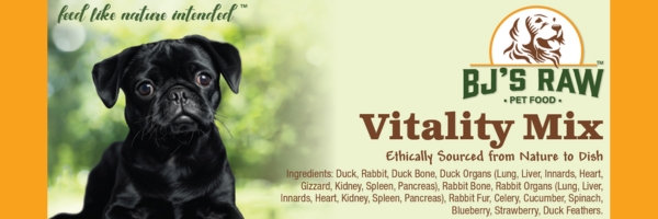 Label for Vitality Mix, formerly known as Bruce's Mix!