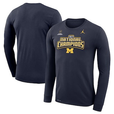  Jordan Brand Navy  College Football Playoff 2023 National Champions Legend Performance Long Sleeve T-Shirt