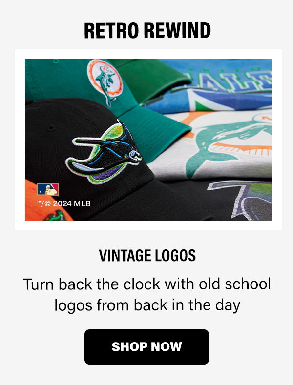 VINTAGE LOGOS Turn back the clock with old school logos from back in the day SHOP NOW