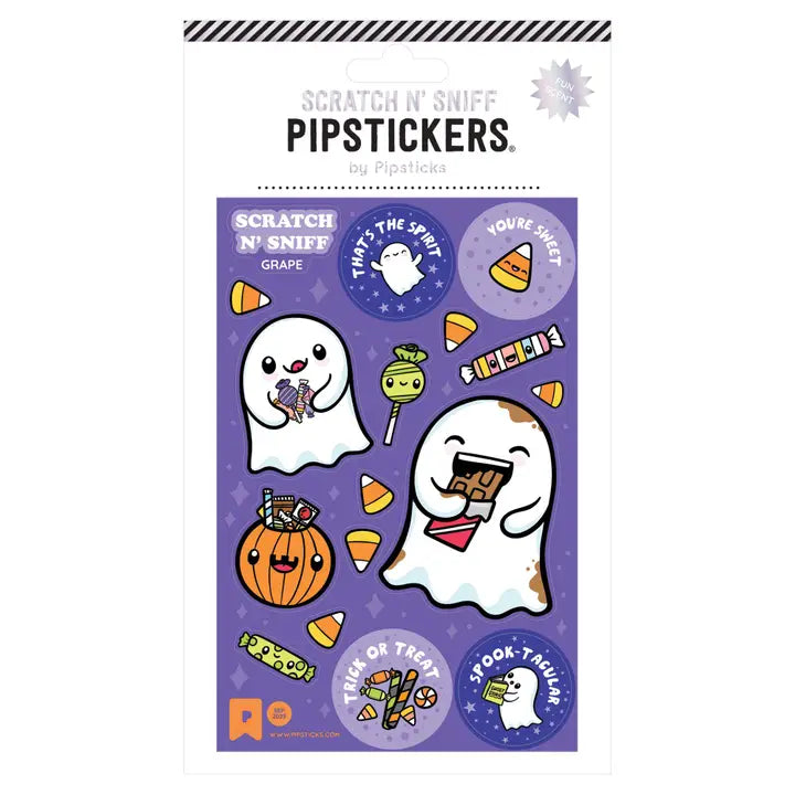 Pipsticks That's The Spirit Halloween Scratch N' Sniff Stickers - Grape