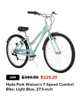 Hyde Park Women's 7-Speed Comfort Bike - Light Blue