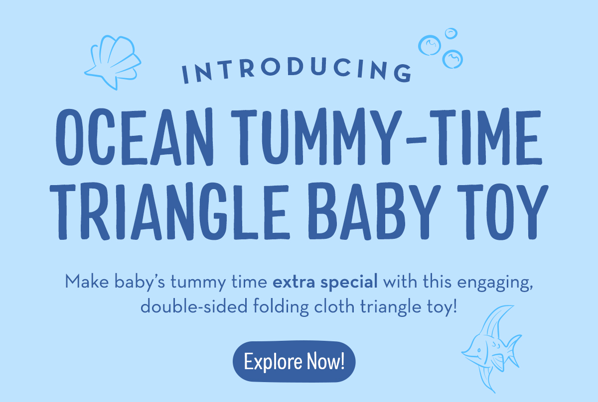 introducing the Ocean Tummy Time Triangle Baby Toy shop now