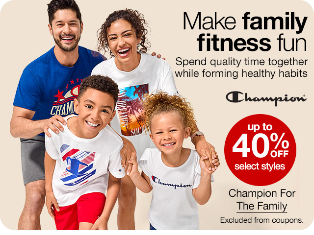 Up to 40% Off Champion For The Family