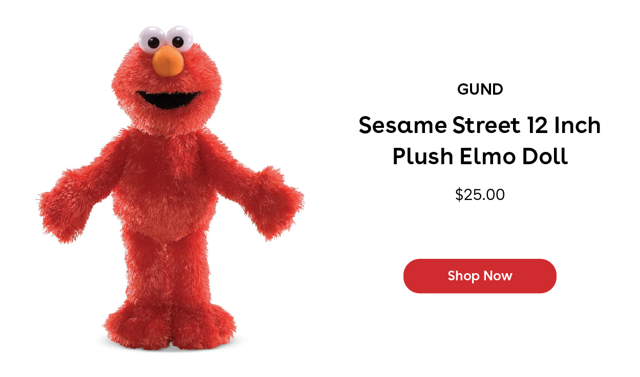 GUND Sesame Street 12 Inch Plush Elmo Doll $25.00 Shop Now