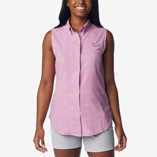 Women's pink sleeveless shirt