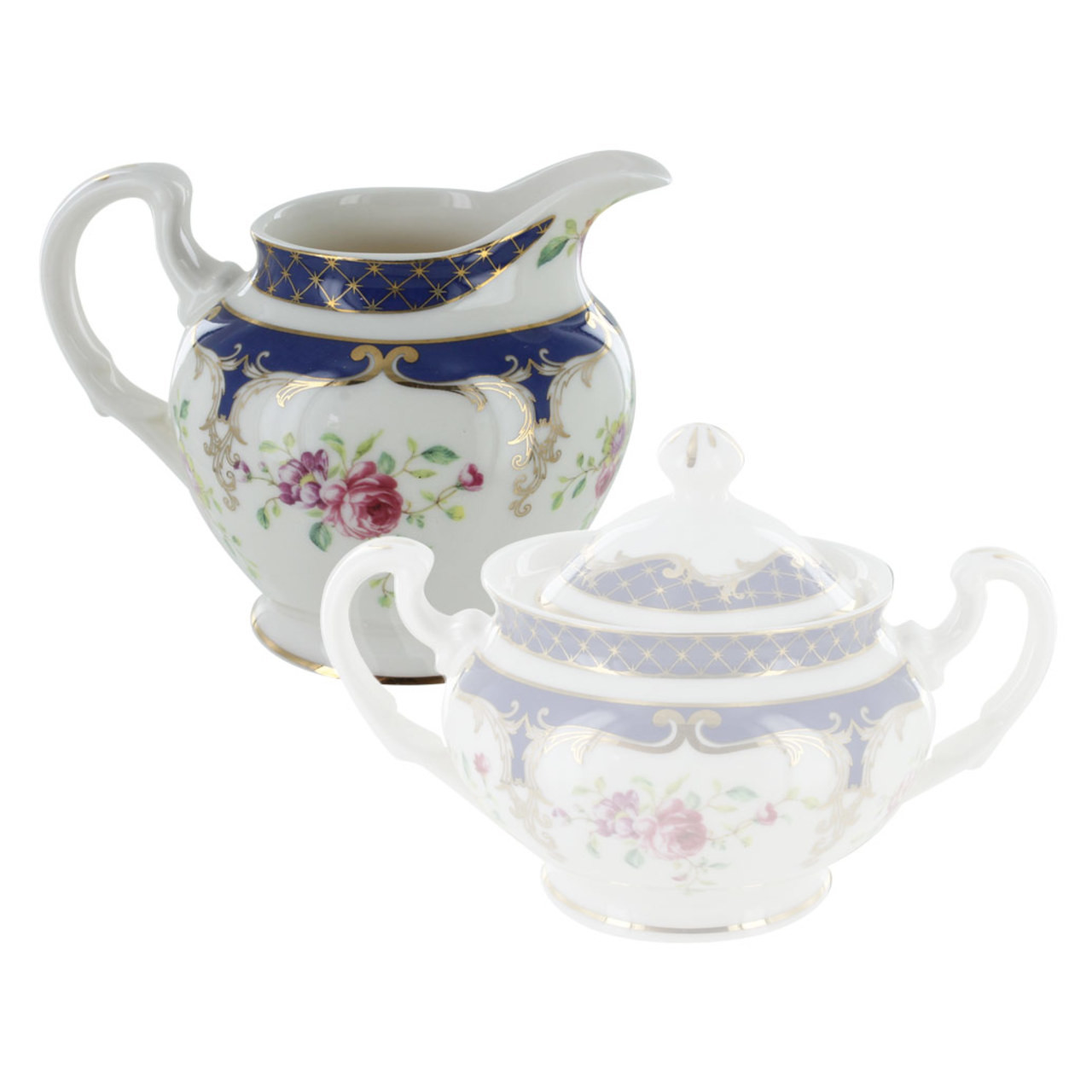 Image of Navy Rose Porcelain - Creamer Individual