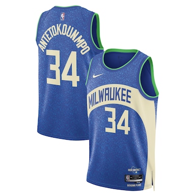  Nike Giannis Antetokounmpo Blue  2023/24 Swingman Jersey - City Edition