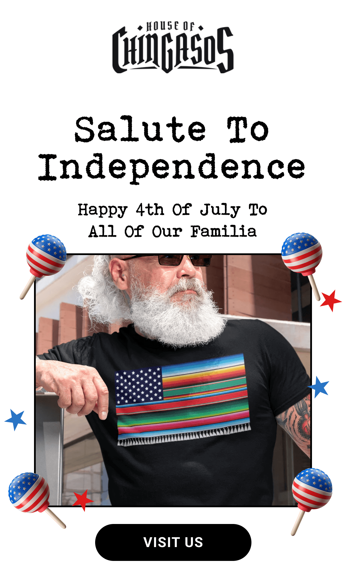 Salute To Independence - Happy 4th Of July to all of our familia | VISIT US