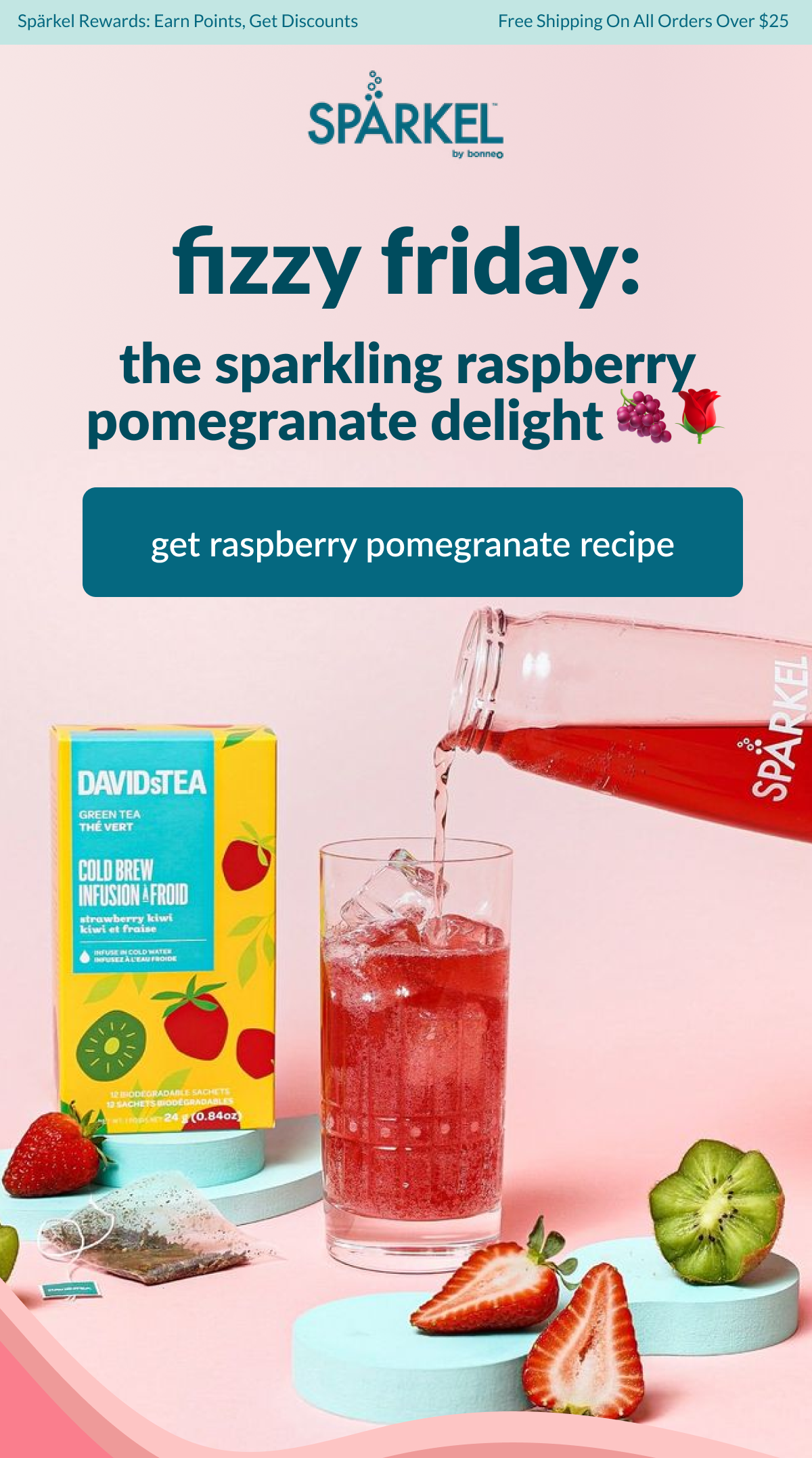 Get raspberry pomegranate recipe