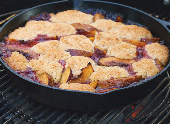 image of Peach Raspberry Cobbler