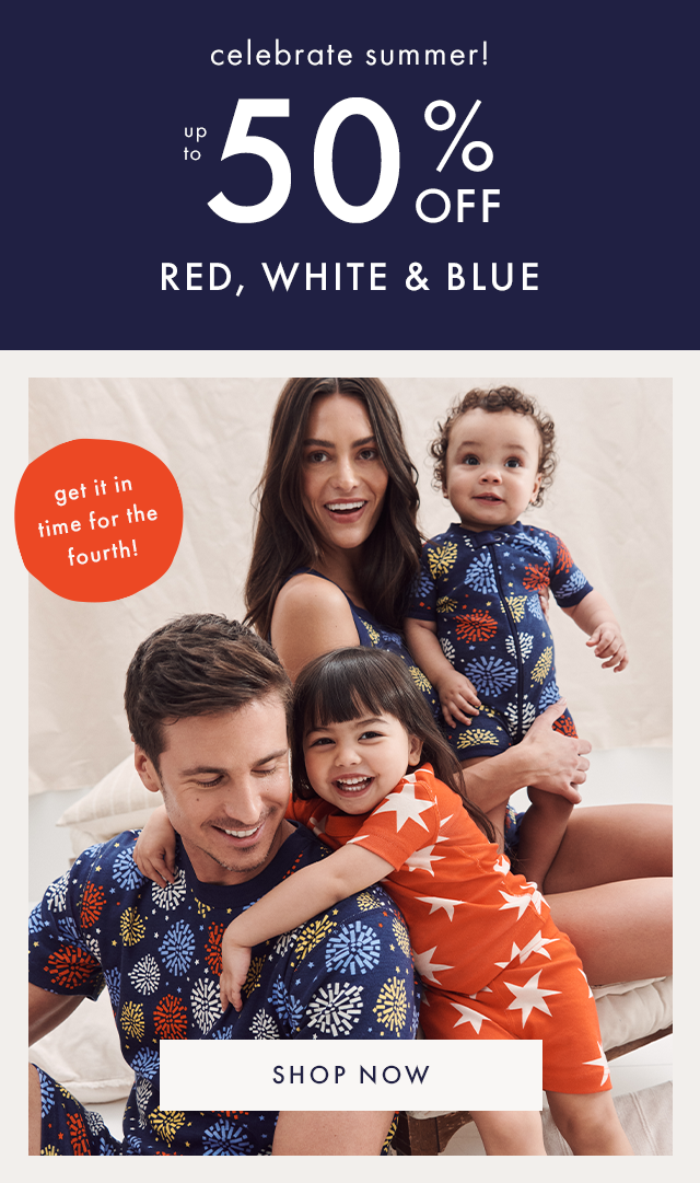 celebrate summer! | up to 50% OFF | RED, WHITE & BLUE | SELLING FAST! | SHOP NOW