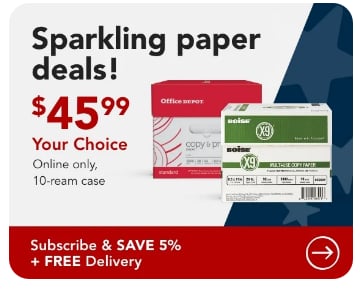 Sparkling paper deals! $45.99