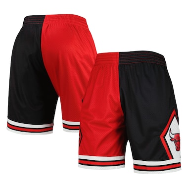  Mitchell & Ness Black/Red  Hardwood Classics 1997 Split Swingman Shorts