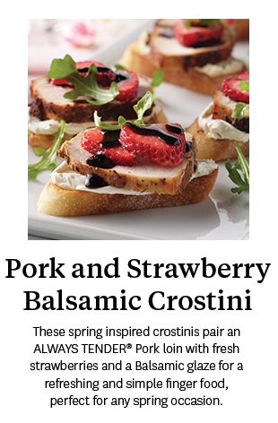 Pork and Strawberry
Balsamic Crostini