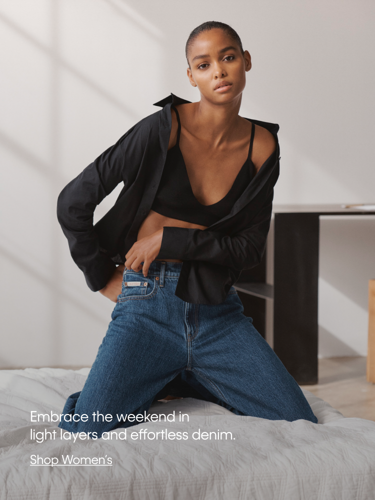 Embrace the weekend in light layers and effortless denim.