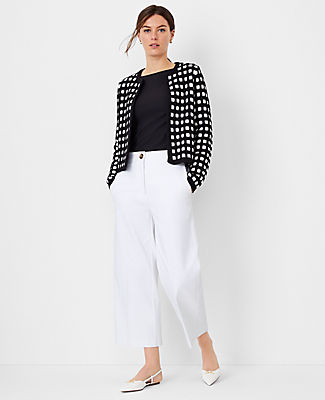 The High Rise Kate Wide Leg Crop Pant in Texture