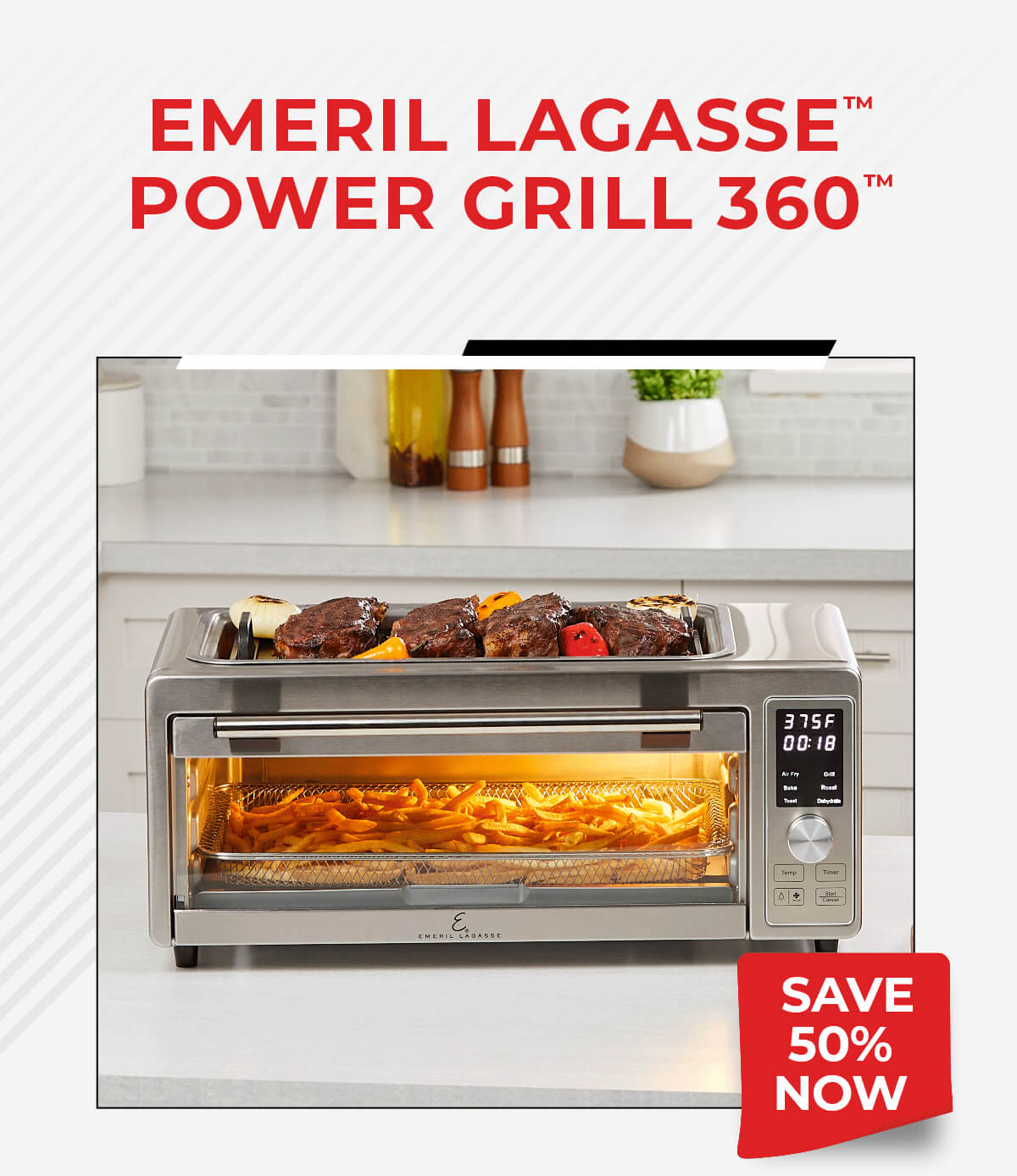 EMERIL LAGASSE™ POWER GRILL 360™ SAVE 50% NOW