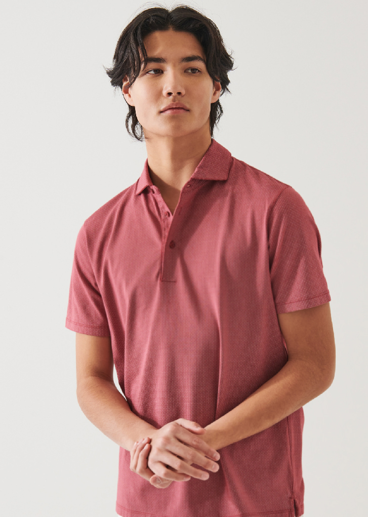 PIMA COTTON STRETCH PRINTED POLO