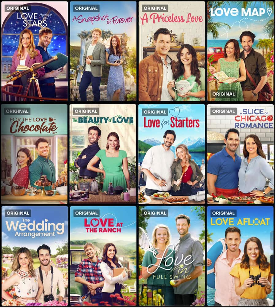 Available titles include: 'A Snapshot of Forever', 'For the Love of Chocolate', 'The Wedding Arrangement'