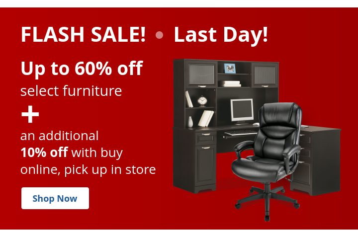 Flash Sale - Save up to 60% on select Furniture - Shop Now