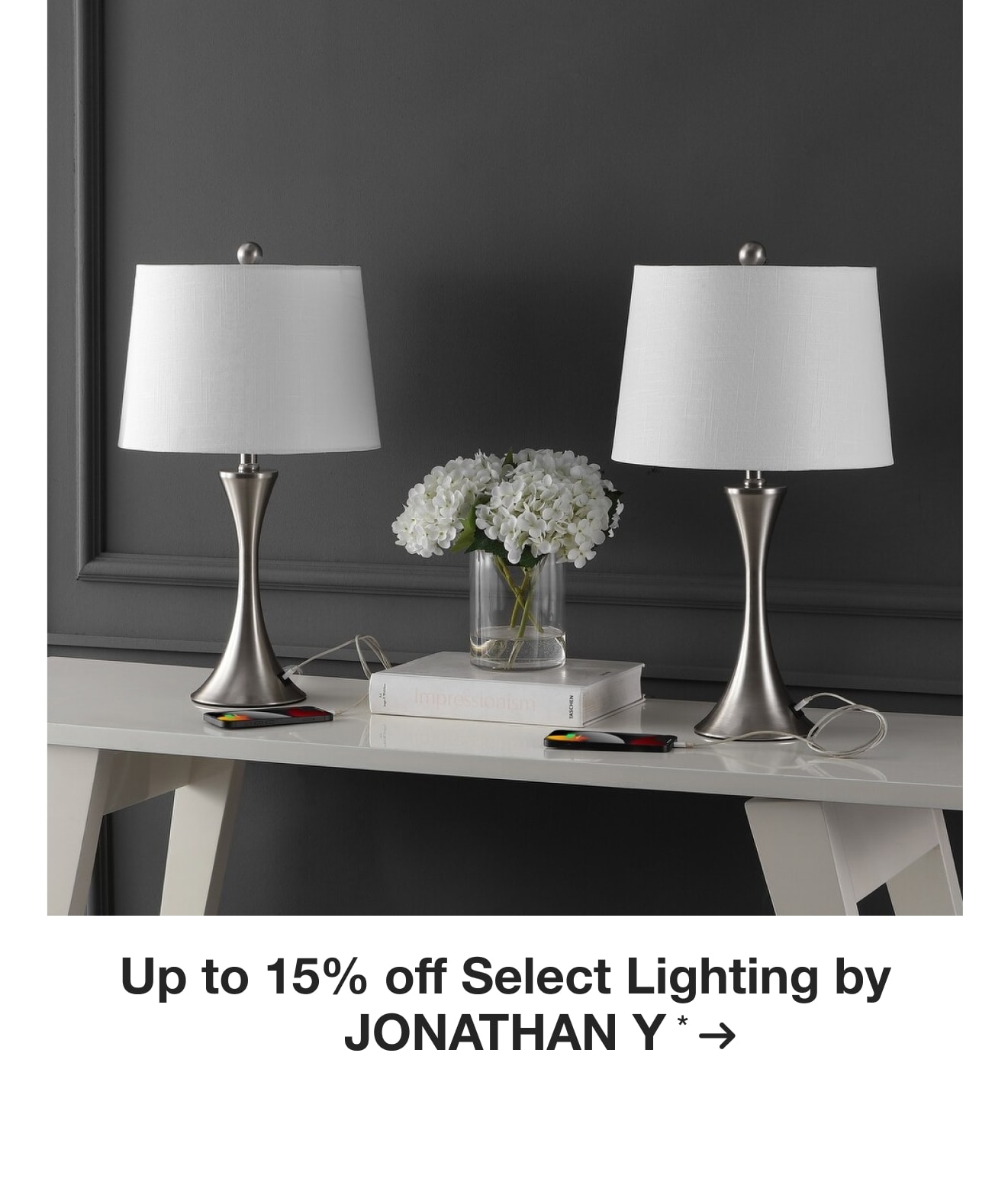 Up to 15% off Select Lighting by JONATHAN Y*