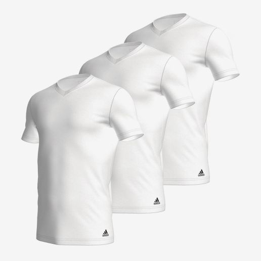 adidas 3 Pack Active Core Cotton V Neck T Shirt Mens