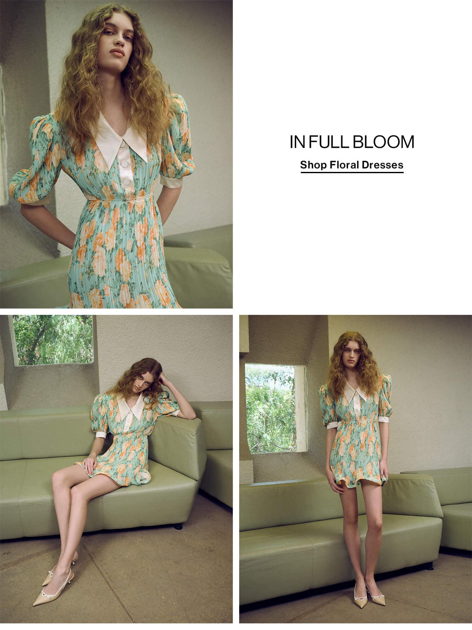 IN FULL BLOOM CTA: SHOP FLORAL DRESSES