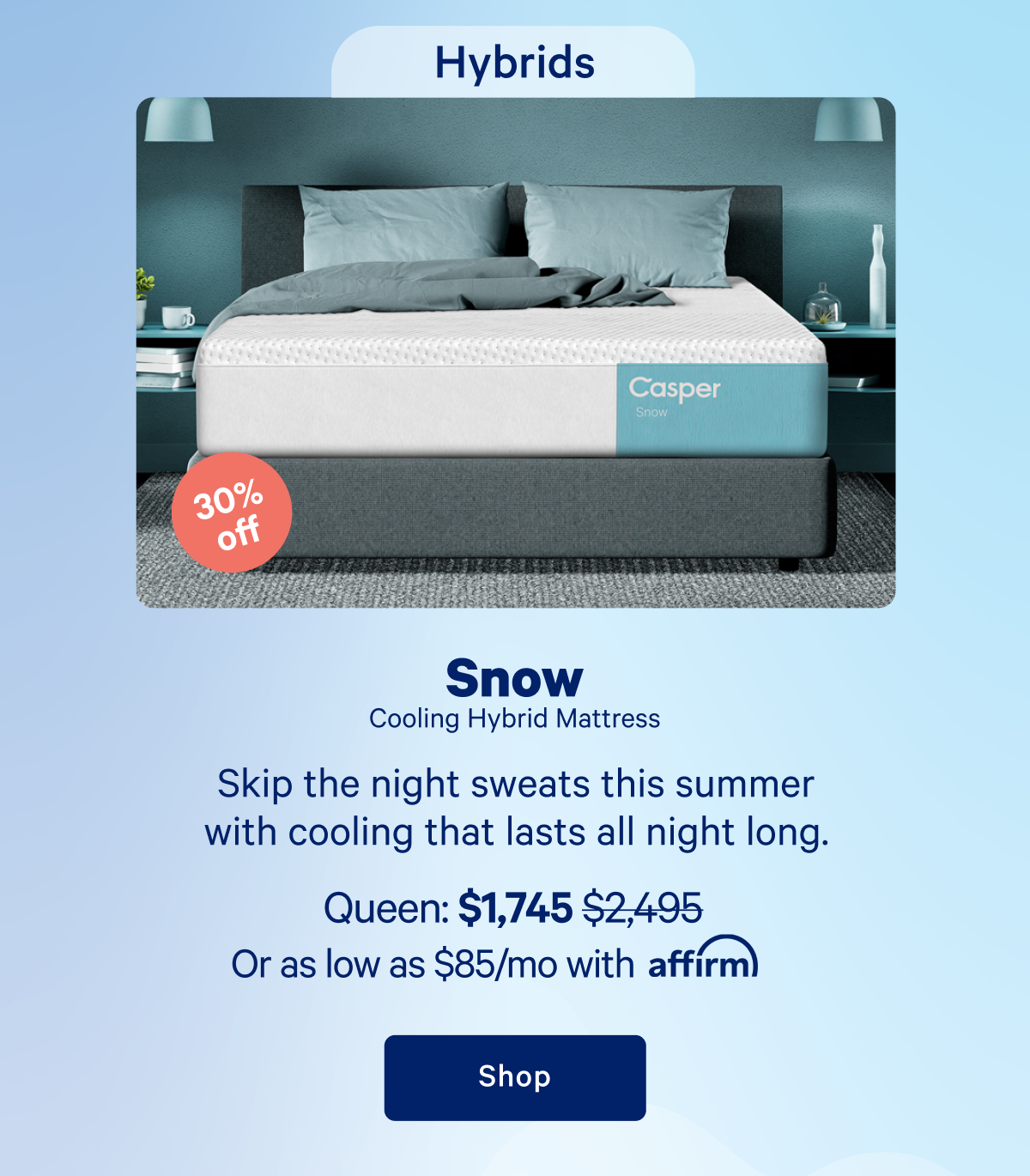 Snow Cooling Hybrid Mattress >> Shop >>