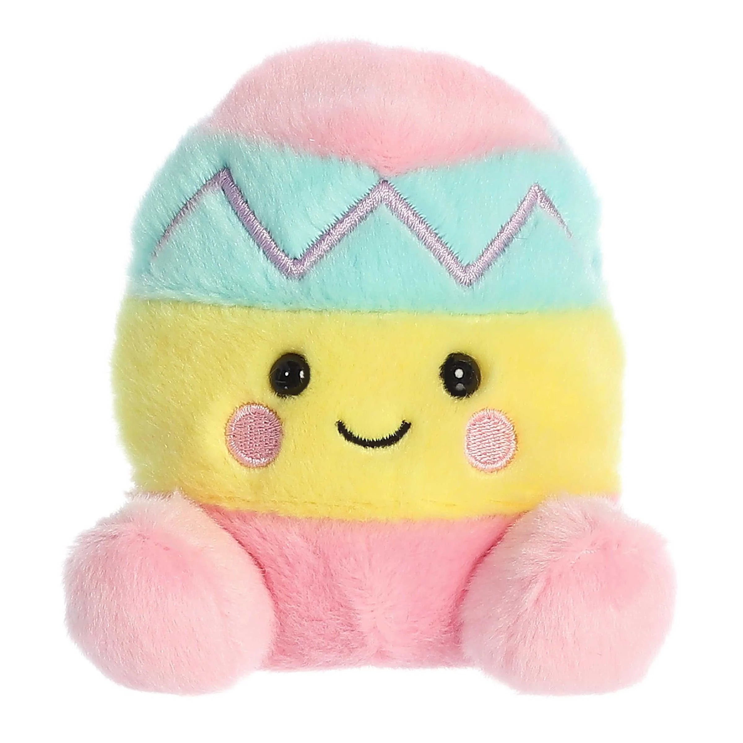 Palm Pals 5 Inch Zaggy the Pink Striped Egg Easter Plush Toy