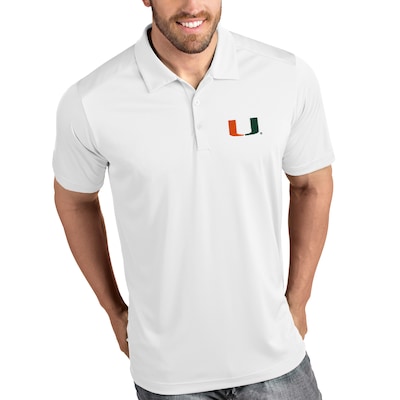 Miami Hurricanes Antigua Tribute Polo - White