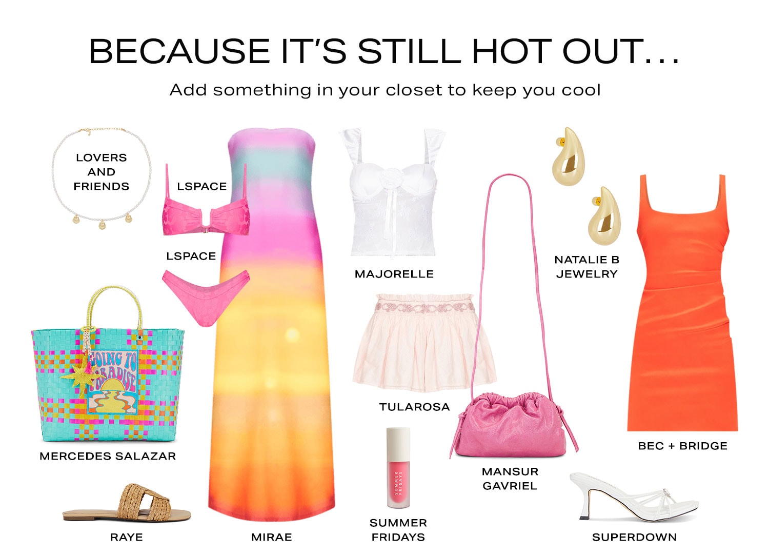 Because It’s Still Hot Out… Add something in your closet to keep you cool. Product Assortment.