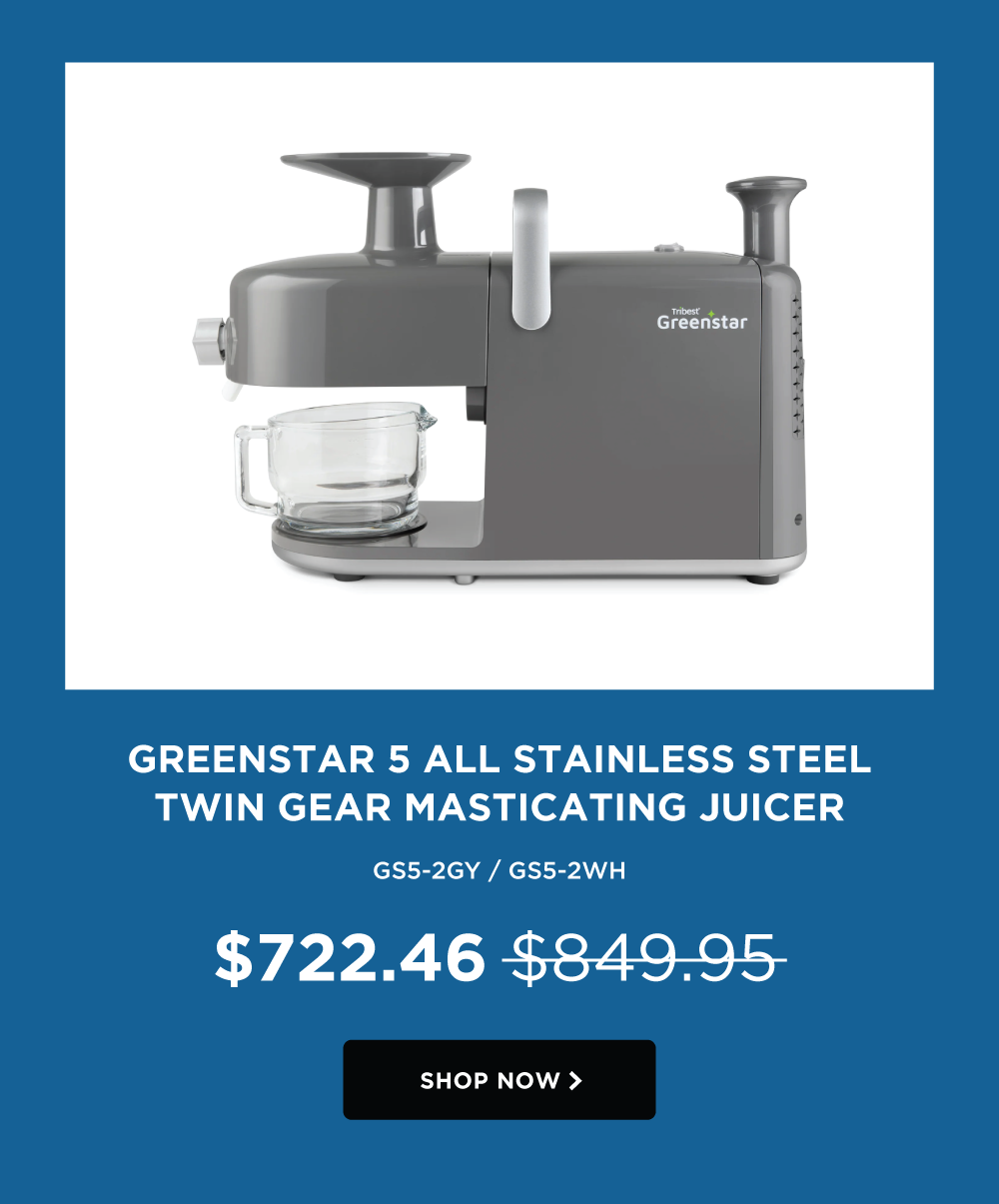 Greenstar 5 All Stainless Steel Twin Gear Masticating Juicer