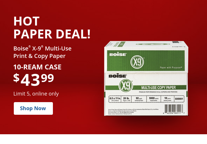 10-ream case $44.99 Office Depot® Brand Copy & Print Paper