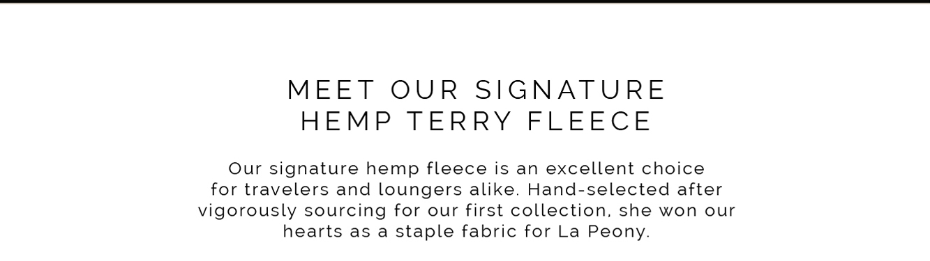 Signature Hemp Terry Fleece