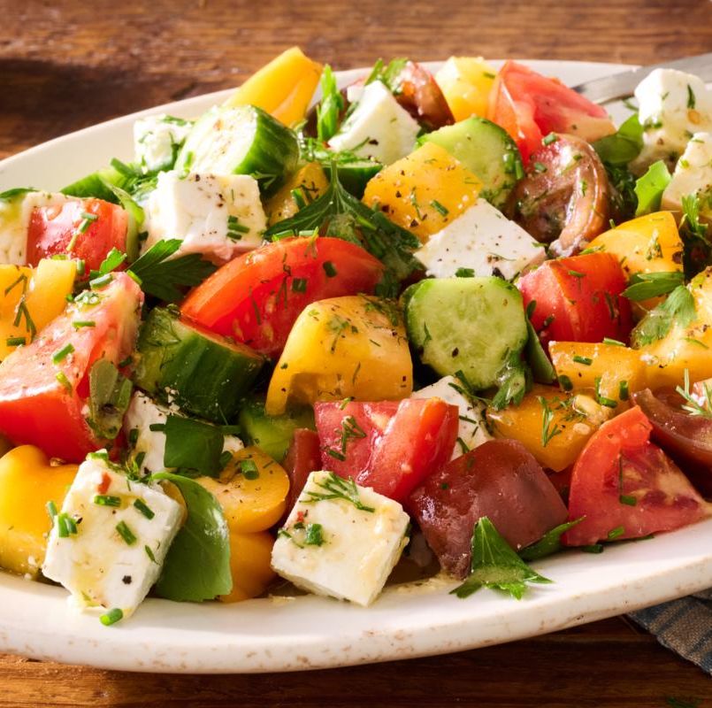 Tomato Cucumber Feta Salad Is Made for Summer Entertaining