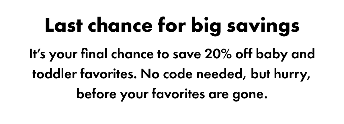 Last chance for big savings