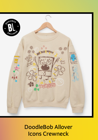 DoodleBob Allover Icons Crewneck