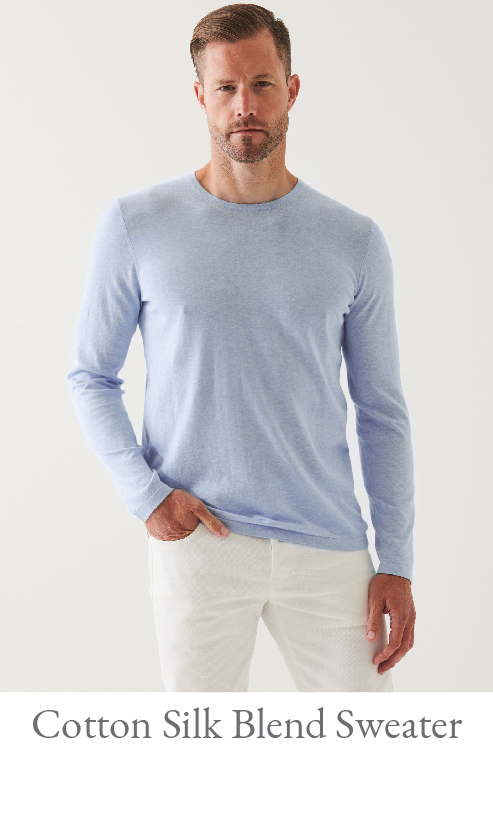 COTTON SILK BLEND SWEATER