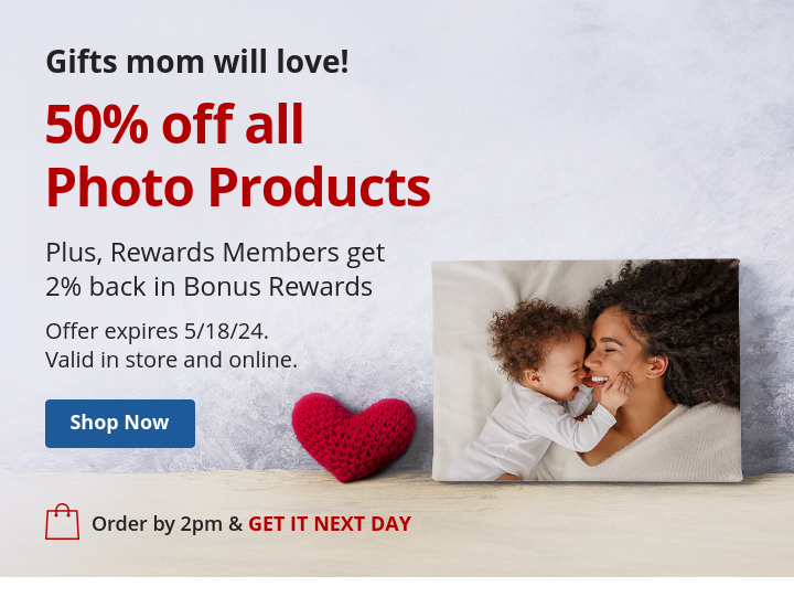 50% off ALL photo products