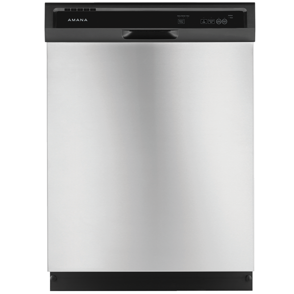 Amana 63 dBA Front Control Dishwasher in Stainless Steel with Triple Filter Wash System