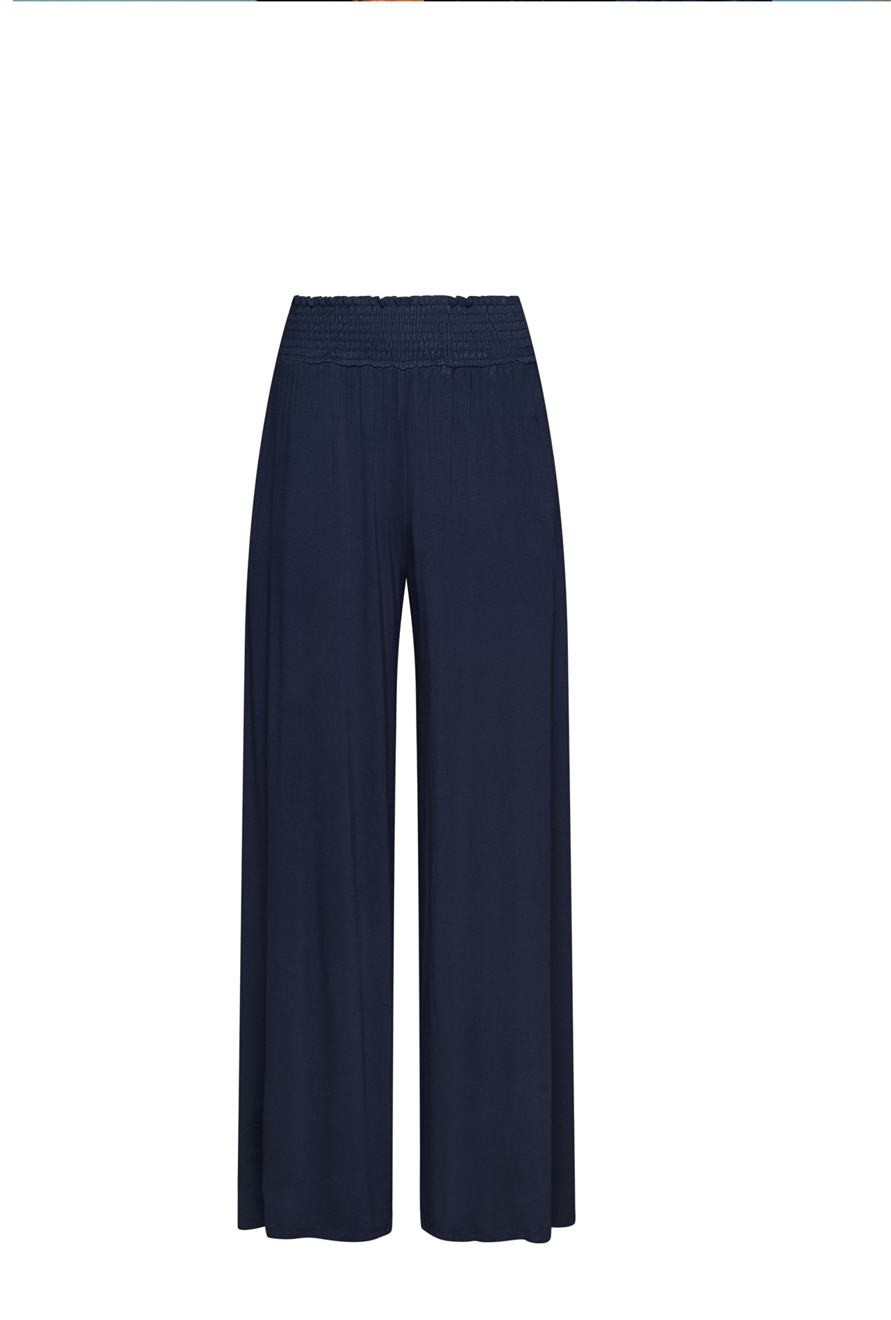 Bamboo Palazzo Pant in Navy