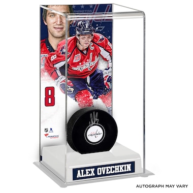 Alex Ovechkin  Autographed Puck with Deluxe Tall Hockey Puck Case