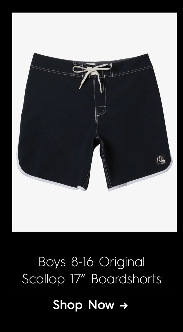 Boys 8-16 Original Scallop 17" Boardshorts