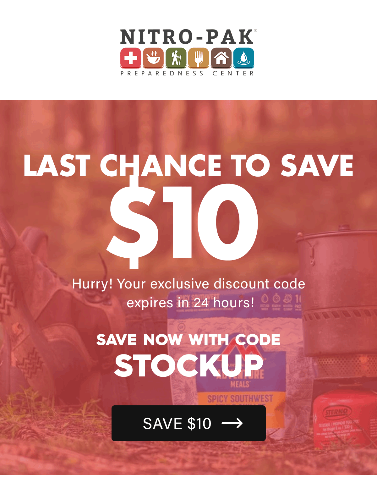 Last Chance to Save 15%. Hurry! your exclusive discount code expires in 24 hours! Save now with code STOCKUP