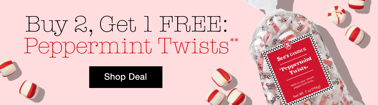 Buy 2, Get 1 FREE: Peppermint Twists | Shop Deal