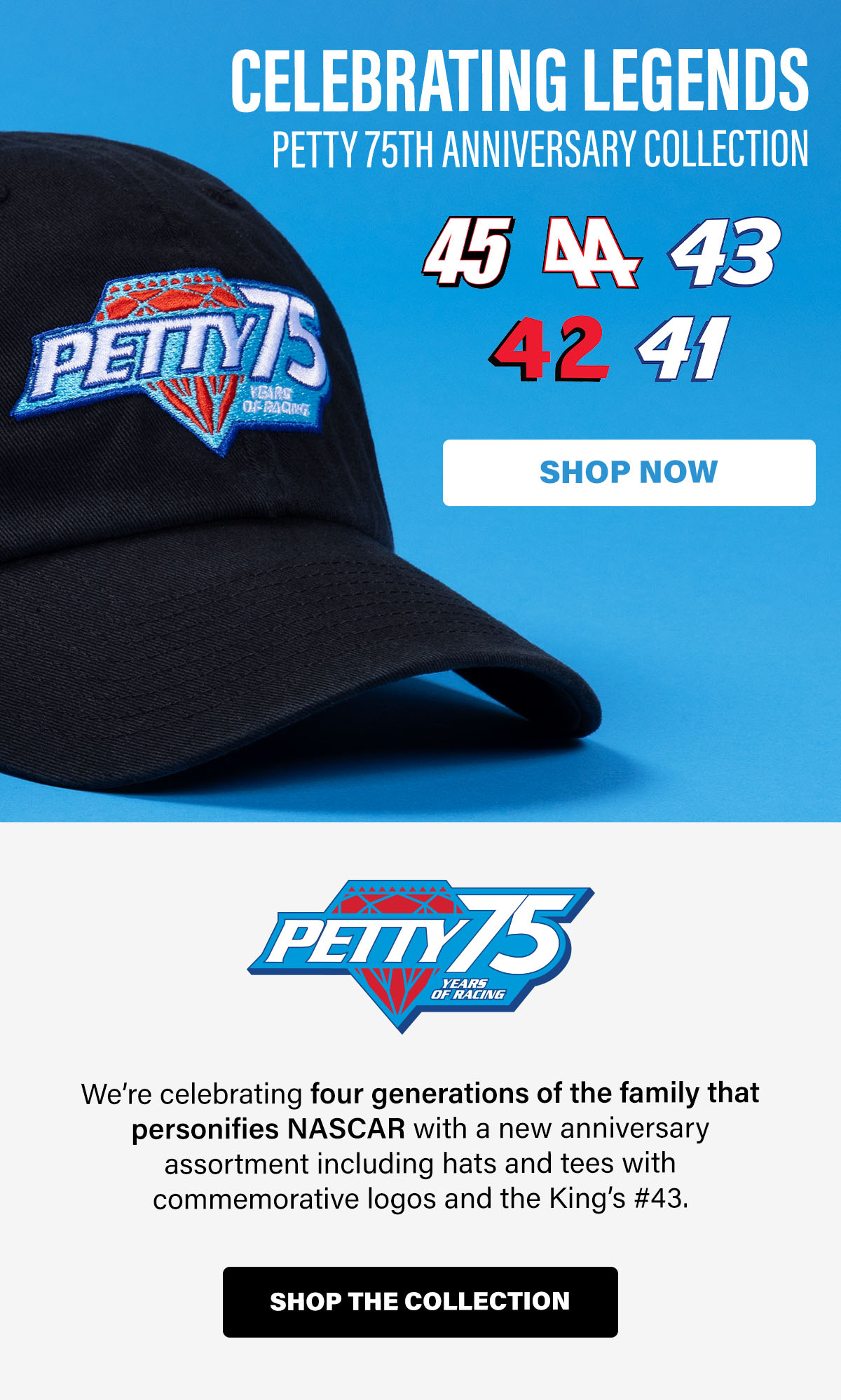 SHOP THE PETTY 75TH ANNIVERSARY COLLECTION