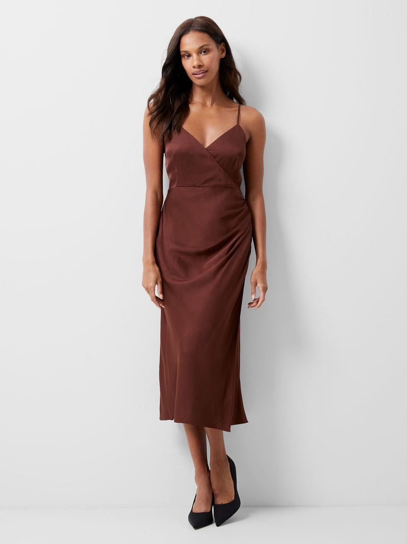 Image of Ennis Satin Slip Midi Dress