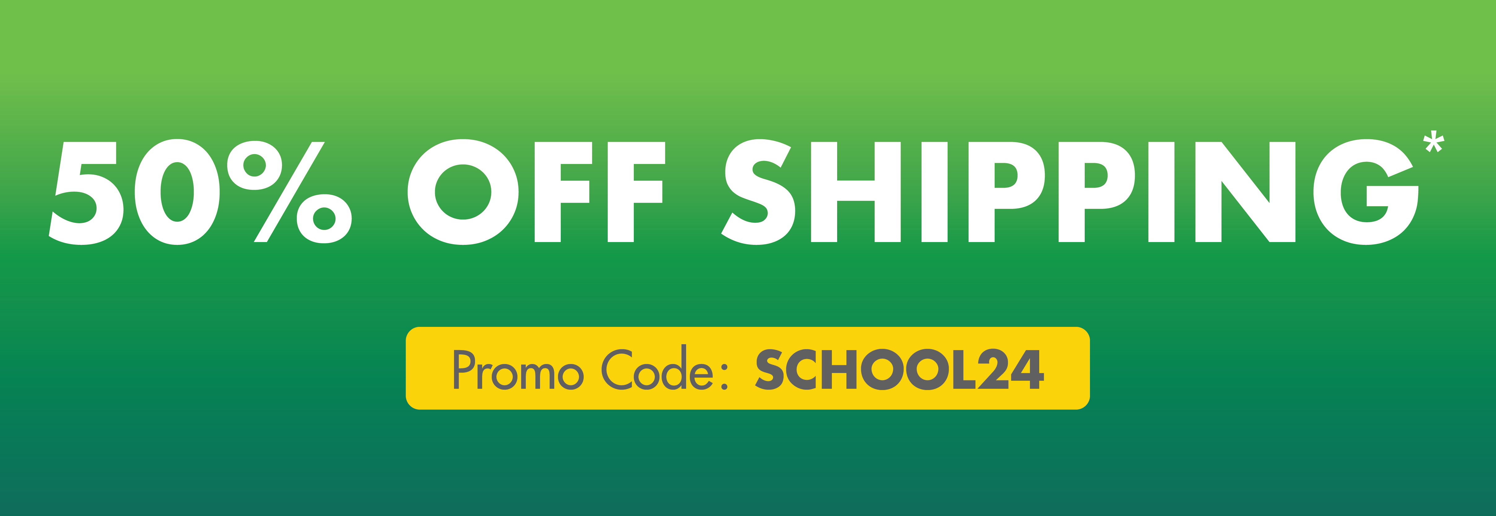 Get 50% off shipping online sitewide with code SCHOOL24 until 8/4/24